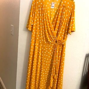 Jersey dress with a side tie